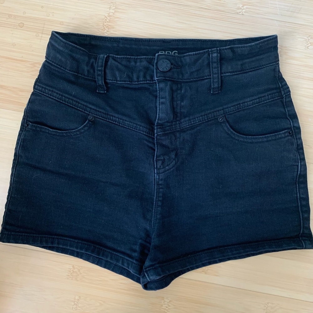 High-Waisted Black Shorts